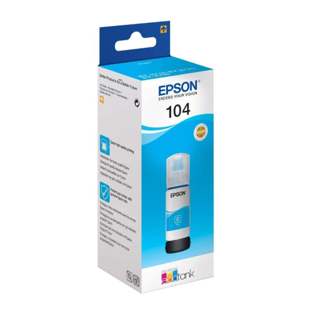 Picture of Genuine Epson EcoTank ET-2715 Cyan Ink Bottle