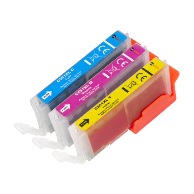 Picture of Compatible Canon CLI-551 Colour Multipack (3 Pack) Ink Cartridges