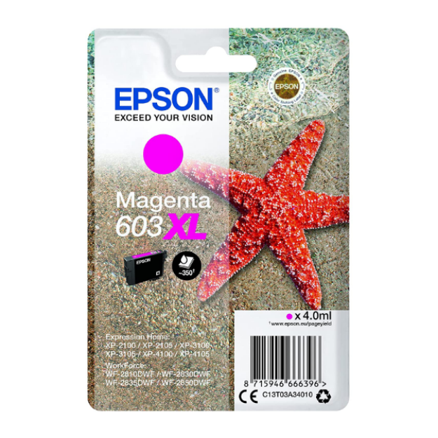 Picture of Genuine Epson 603XL Magenta Ink Cartridge