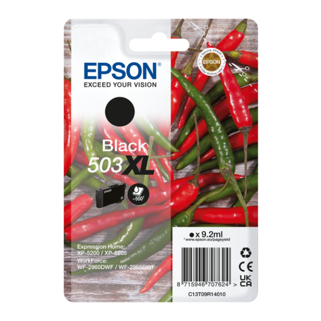 Picture of Genuine Epson 503XL High Capacity Black Ink Cartridge