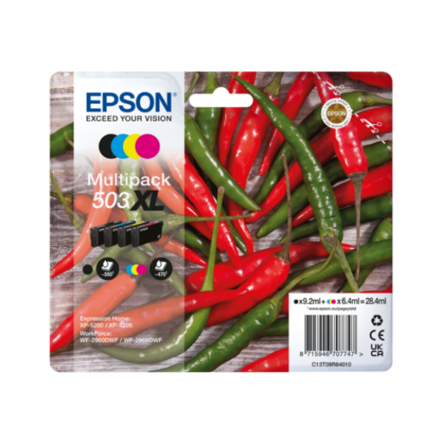 Picture of Genuine Epson 503XL High Capacity Multipack Ink Cartridges