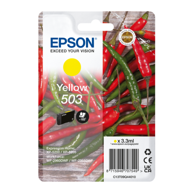 Picture of Genuine Epson 503 Yellow Ink Cartridge