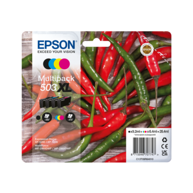 Buy Genuine Epson Workforce Wf 2960 High Capacity Multipack Ink Cartridges Inkredible Uk 9005