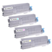 Picture of Compatible Oki 46490401, 46490402, 46490403, 46490404 Multipack Toner Cartridges