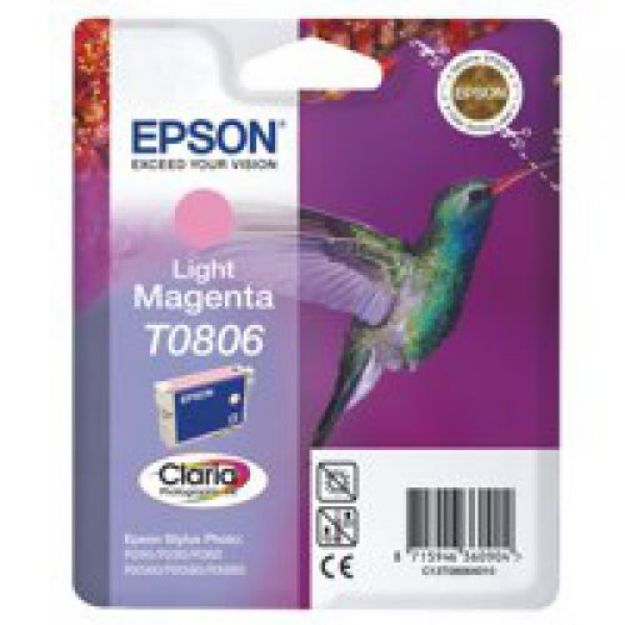 Picture of Epson T0806 Hummingbird Light Magenta Standard Capacity Ink Cartridge 7ml - C13T08064011