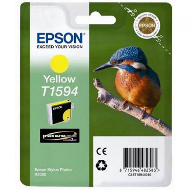 Picture of Epson T1594 Kingfisher Yellow Standard Capacity Ink Cartridge 17ml - C13T15944010