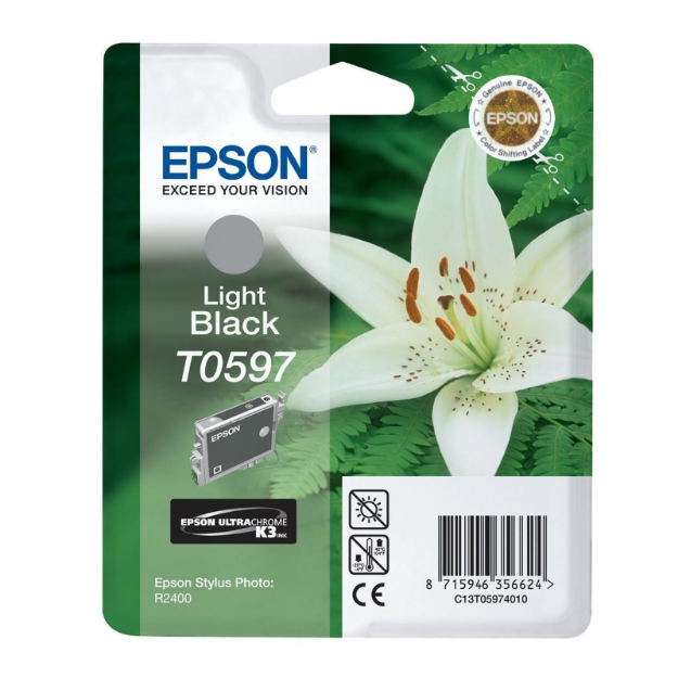 Picture of Epson T0597 Lily Light Black Standard Capacity Ink Cartridge 13ml - C13T05974010