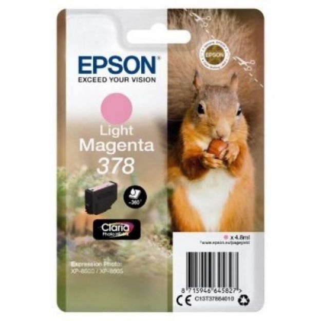 Picture of Epson 378 Squirrel Light Magenta Standard Capacity Ink Cartridge 5ml - C13T37864010