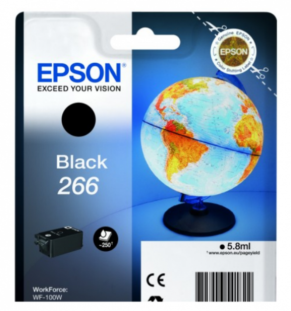 Picture of Epson 266 Globe Black Standard Capacity Ink Cartridge 6ml - C13T26614010