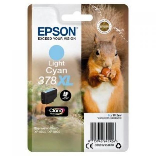 Picture of Epson 378XL Squirrel Light Cyan High Yield Ink Cartridge 10ml - C13T37954010