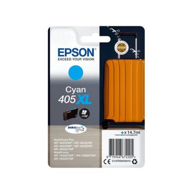 Picture of Epson 405XL Cyan High Yield Ink Cartridge 14.7ml - C13T05H24010