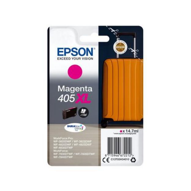 Picture of Epson 405XL Magenta High Yield Ink Cartridge 14.7ml - C13T05H34010