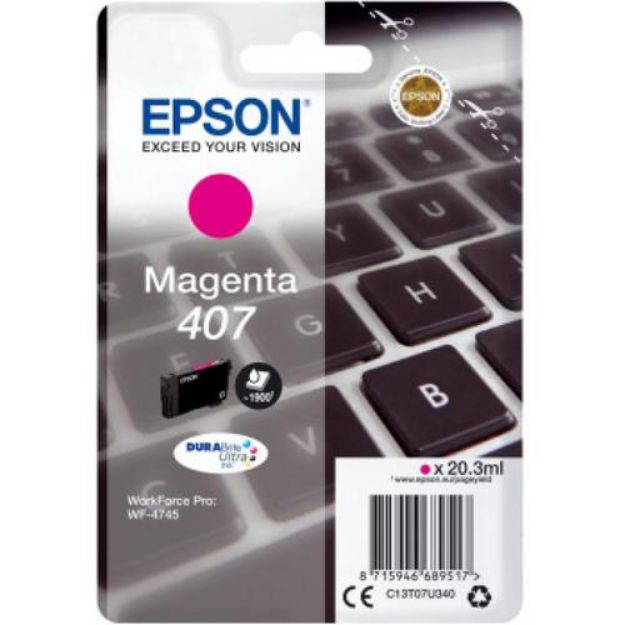 Picture of Epson WF4745 Magenta High Yield Ink Cartridge 41ml - C13T07U340