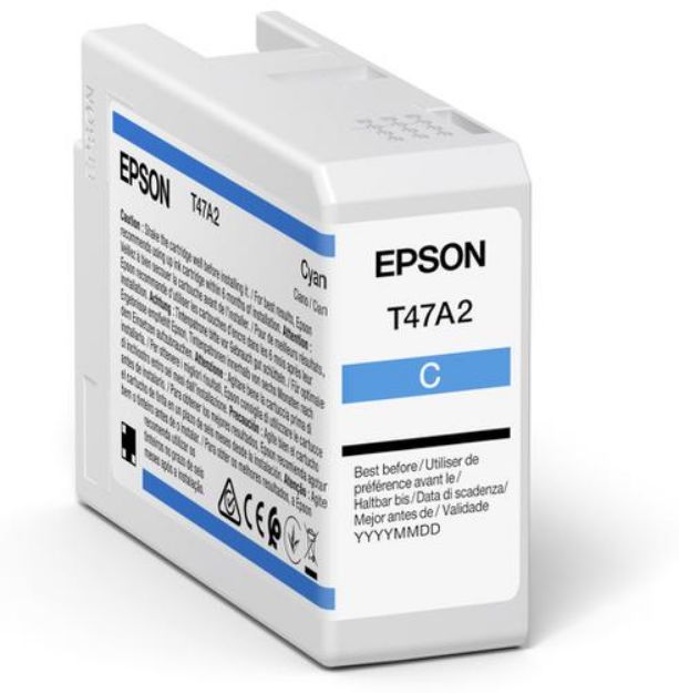 Picture of Epson T47A2 Cyan Pro10 Ink Cartridge 50ml - C13T47A200