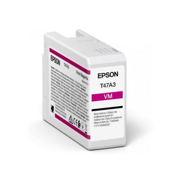 Picture of Epson T47A3 Vivid Magenta Pro10 Ink Cartridge 50ml - C13T47A300