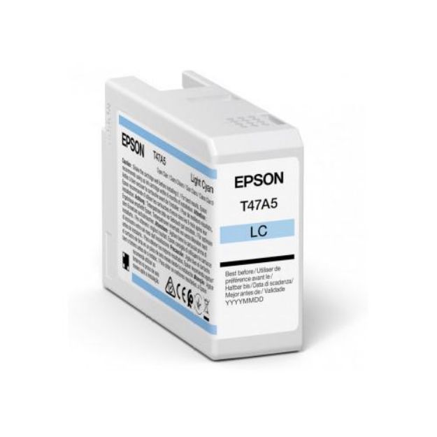 Picture of Epson T47A5 Light Cyan Pro10 Ink Cartridge 50ml - C13T47A500