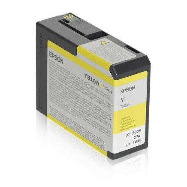 Picture of Epson T5804 Yellow Ink Cartridge 80ml - C13T580400