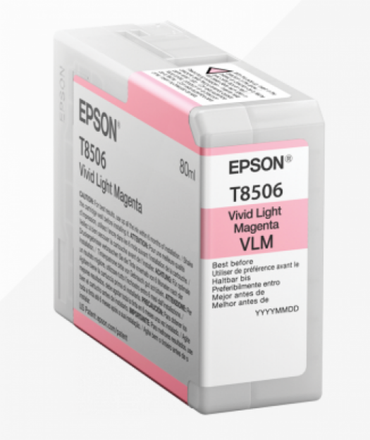 Picture of Epson T8506 Light Magenta Ink Cartridge 80ml - C13T850600