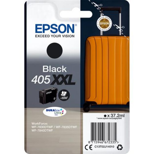 Picture of Epson 405XXL Black High Yield Ink Cartridge 37.2ml - C13T02J14010