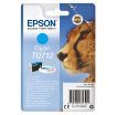 Picture of Epson T0712 Cheetah Cyan Standard Capacity Ink Cartridge 6ml - C13T07124012