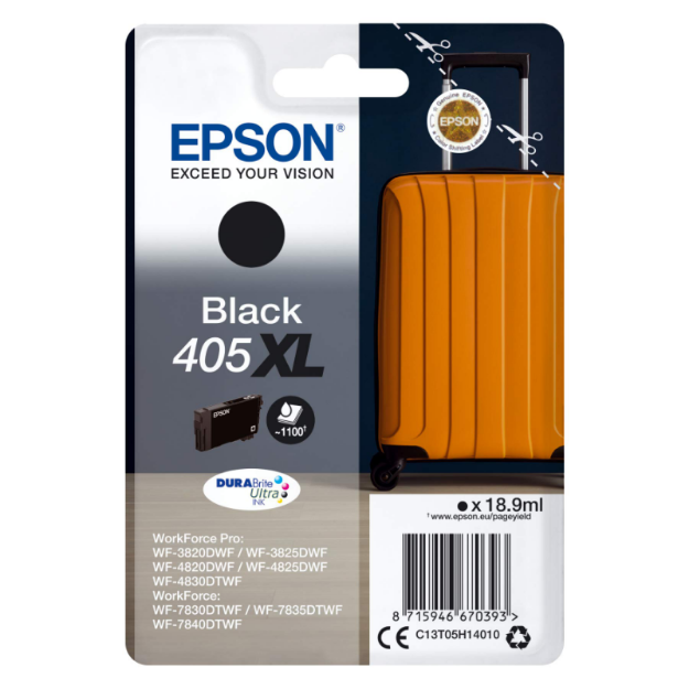 Picture of Epson 405XL Black High Yield Ink Cartridge 18.9ml - C13T05H14010