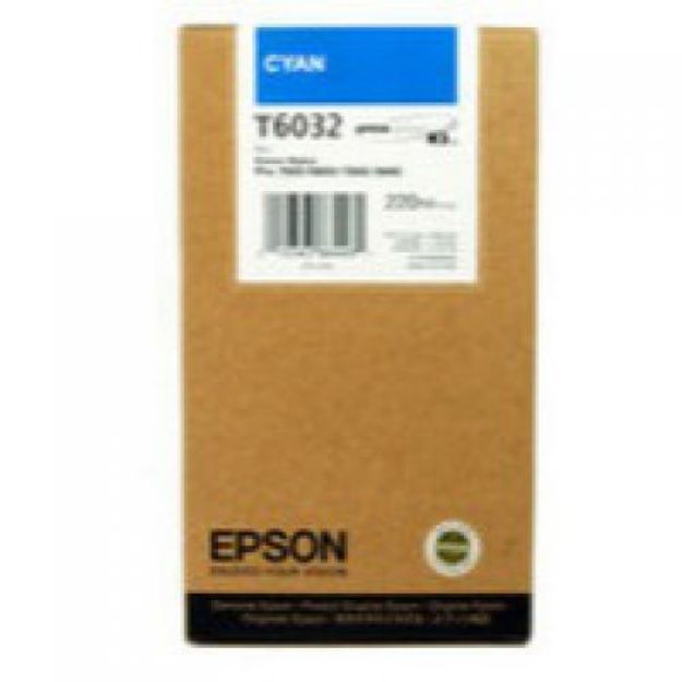 Picture of Epson T6032 Cyan Ink Cartridge 220ml - C13T603200