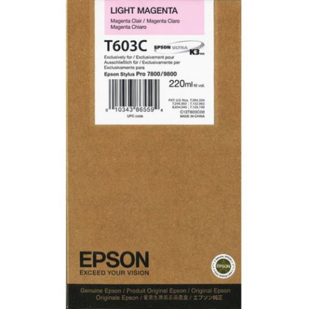 Picture of Epson T603C Light Magenta Ink Cartridge 220ml - C13T603C00