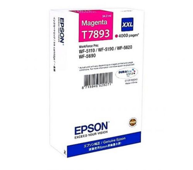 Picture of Epson T7893XXL Magenta High YieId Ink Cartridge 34ml - C13T789340