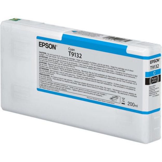 Picture of Epson T9132 Cyan Ink Cartridge 200ml - C13T913200