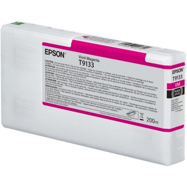 Picture of Epson T9133 Vivid Magenta Ink Cartridge 200ml - C13T913300