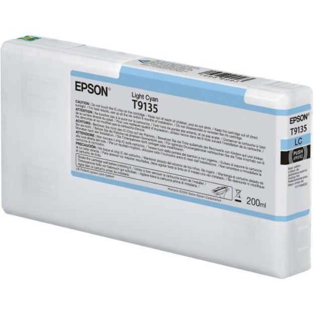 Picture of Epson T9135 Light Cyan Ink Cartridge 200ml - C13T913500