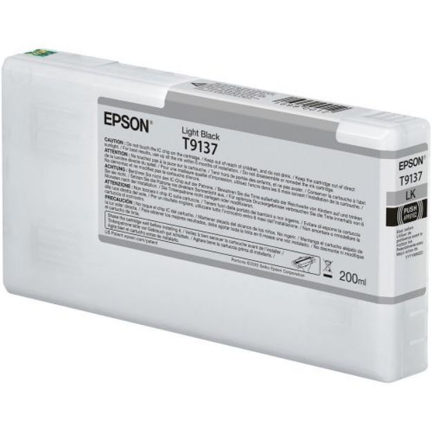 Picture of Epson T9137 Light Black Ink Cartridge 200ml - C13T913700