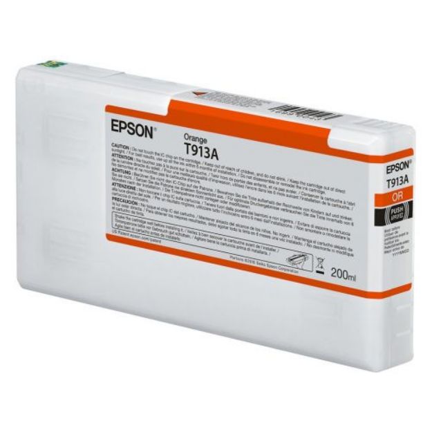 Picture of Epson T913A Orange Ink Cartridge 200ml - C13T913A00