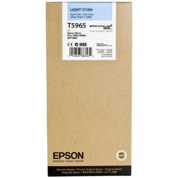 Picture of Epson T5965 Light Cyan Ink Cartridge 350ml - C13T596500