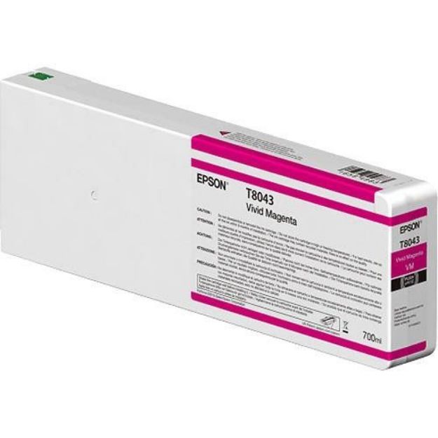 Picture of Epson T8043 Vivid Magenta Ink Cartridge 700ml - C13T804300