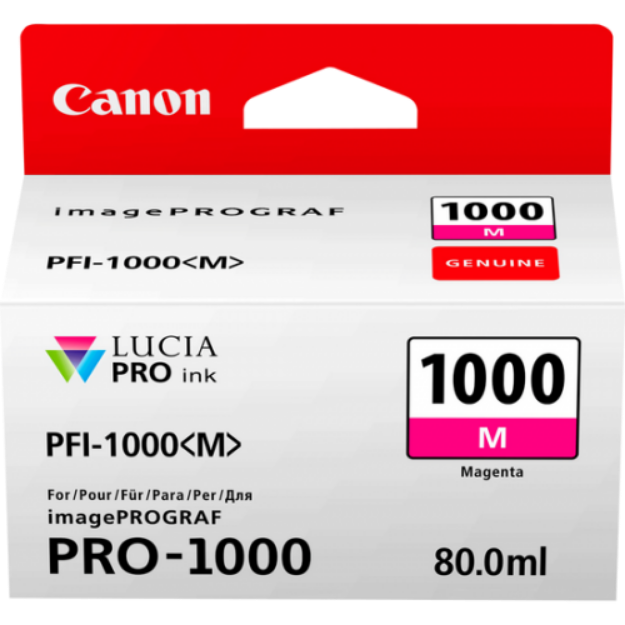 Picture of Canon PFI1000M Magenta Standard Capacity Ink Cartridge 80ml - 0548C001