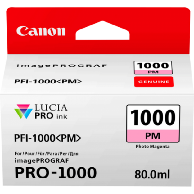 Picture of Canon PFI1000PM Photo Magenta Standard Capacity Ink Cartridge 80ml - 0551C001