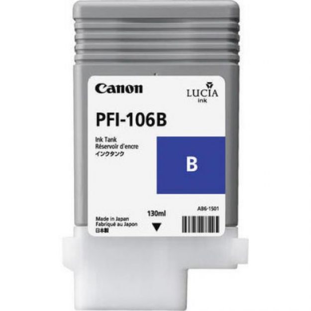 Picture of Canon PFI106B Blue Standard Capacity Ink Cartridge 130ml - 6629B001