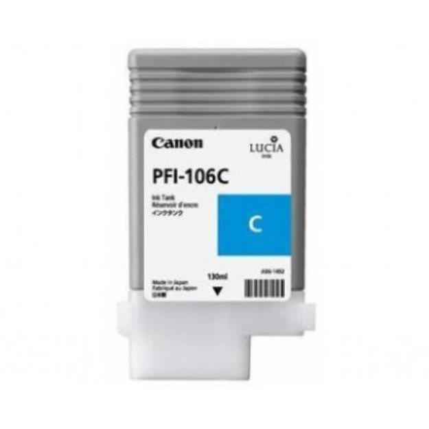 Picture of Canon PFI106C Cyan Standard Capacity Ink Cartridge 130ml - 6622B001