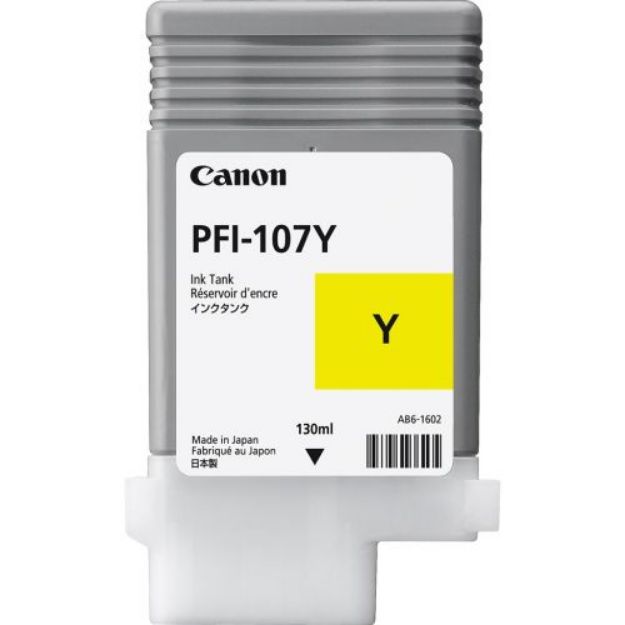 Picture of Canon PFI107Y Yellow Standard Capacity Ink Cartridge 130ml - 6708B001