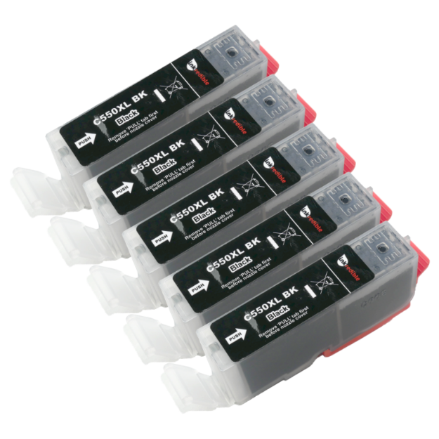 Picture of Compatible Canon Pixma MG6450 Black Ink Cartridges (5 Pack)