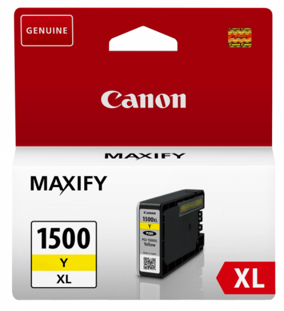 Picture of Canon PGI-1500XL Yellow High Yield Ink Cartridge 12ml - 9195B001