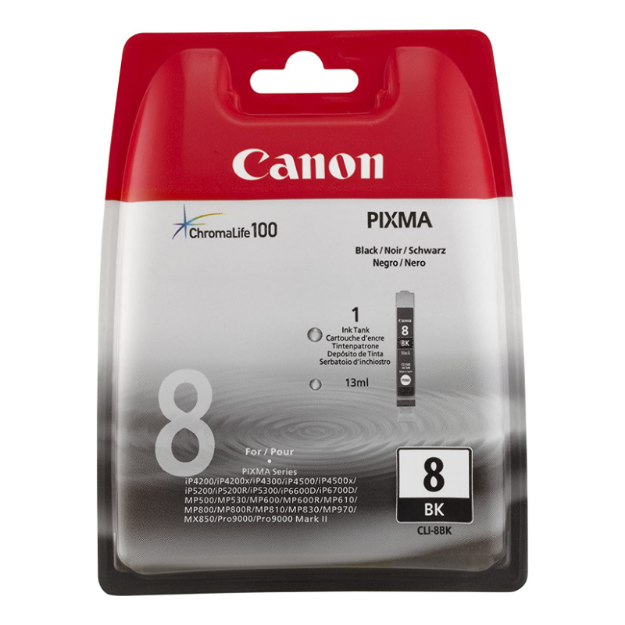 Picture of Canon CLI-8 Black Standard Capacity Ink Cartridge 13ml - 0620B001