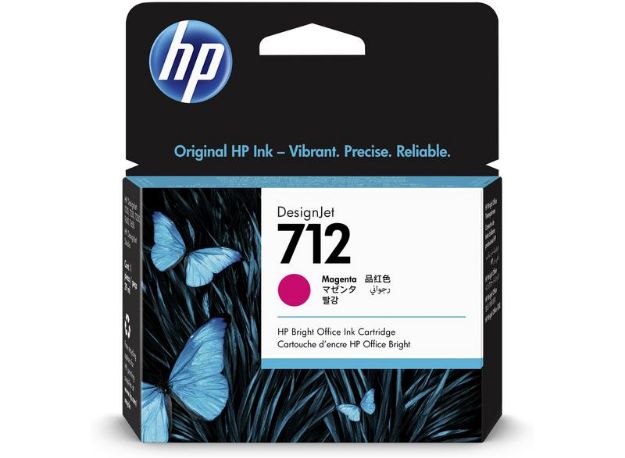 Picture of HP 712 Magenta Standard Capacity Ink Cartridge 29ml - 3ED68A