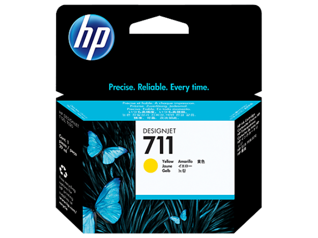 Picture of HP 711 Yellow Standard Capacity Ink Cartridge 29ml - CZ132A