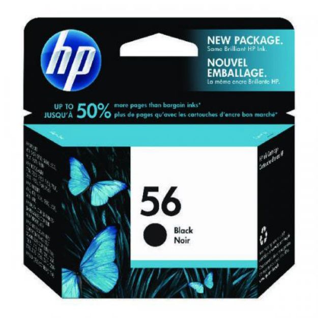 Picture of HP 56 Black Standard Capacity Ink Cartridge 19ml - C6656A