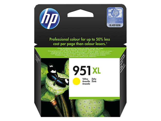 Picture of HP 951XL Yellow High Capacity Ink Cartridge 17ml - CN048A