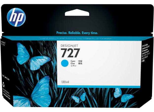 Picture of HP 727 Cyan Standard Capacity Ink Cartridge 130ml - B3P19A