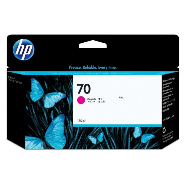 Picture of HP 70 Magenta Standard Capacity Ink Cartridge 130ml - C9453A