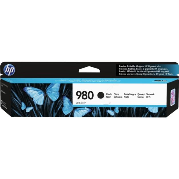 Picture of HP 980 Black Standard Capacity Ink Cartridge 204ml - D8J10A